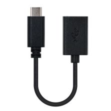 Cable USB Tipo C/M a USB Tipo A/H - 0.15 m · Negro