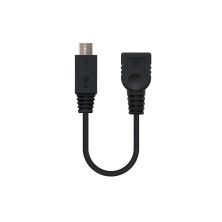 Cable USB 2.0 Tipo Micro A/M a USB Tipo A/H - 0.15 m · Negro