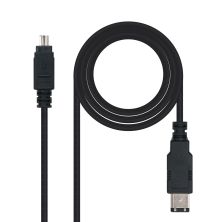 Cable Firewire IEEE1394A 6/M a 4/M - 1.8 m · Negro