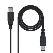 Cable Firewire IEEE1394A 6/M a 6/M - 1.8 m · Negro