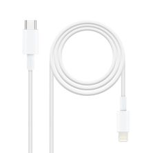 Cable USB Tipo C/M a Lightning/M - 2m · Blanco