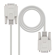 Cable Serie Modem DB9/M a DB9/M - 1.8 m · Beige