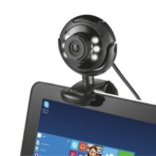 Webcam TRUST SpotLight Pro 16428 - 1.3MP · Micrófono Integrado · USB · PC · Laptop