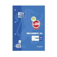 Recambio OXFORD 400058179 - A4 · 90gr · 120 Hojas