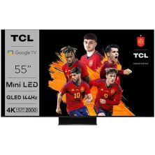 Televisor TCL QLED-Mini 55C845 - 55" · UHD 4K · Smart TV · HDMI · USB · WiFi · Negro