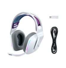 Auriculares Diadema Gaming LOGITECH G733 - USB · Micrófono · Blanco
