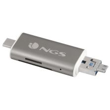 Lector de Tarjetas Externo NGS Ally Reader - USB 2.0 · USB Tipo C · Micro USB · Tarjeta SD